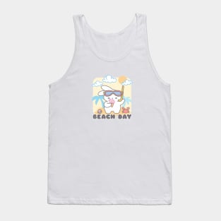 Sandy Toes & Sunshine Smiles: cute bunny's Summer Beach Adventure Tank Top